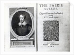 Portrait of Edmund Spenser and the frontispiece to his poem 'The Faerie Queene' , originally published in 1590 by George Vertue