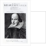 Titlepage of 'Mr. William Shakespeares Comedies, Histories and Tradgedies', engraved by Martin Droeshout, 1623 by Martin Droeshout