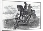 William III statue being painted black, Dublin, 1821 by English School