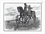 William III statue being painted black, Dublin, 1821 by English School