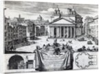 Piazza della Rotonda with a view of the Pantheon by Domenico de' Rossi
