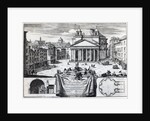 Piazza della Rotonda with a view of the Pantheon by Domenico de' Rossi
