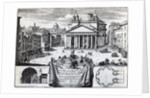 Piazza della Rotonda with a view of the Pantheon by Domenico de' Rossi