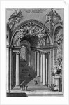 View of the staircase in the Scala Regia, Vatican, Rome by Filippo Bonanni