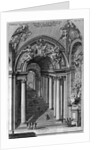 View of the staircase in the Scala Regia, Vatican, Rome by Filippo Bonanni