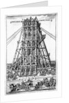 Erecting the Ancient Egyptian Obelisk in St. Peter's Square, Rome by Carlo (after) Fontana