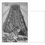 Erecting the Ancient Egyptian Obelisk in St. Peter's Square, Rome by Carlo (after) Fontana