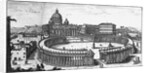 Bernini's original plan for St. Peter's Square, Rome by Giovanni Battista Falda