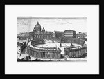 Bernini's original plan for St. Peter's Square, Rome by Giovanni Battista Falda