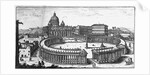 Bernini's original plan for St. Peter's Square, Rome by Giovanni Battista Falda