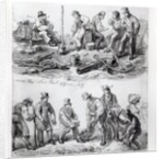 Workmen near the New Post Office in The City, London, 1828 by George the Elder Scharf