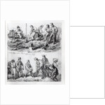 Workmen near the New Post Office in The City, London, 1828 by George the Elder Scharf