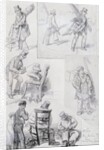 Chair menders on the streets of London, 1820-30 by George the Elder Scharf