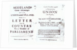Pamphlets showing both sides of the Anglo-Scottish union debate, 1707 by English School
