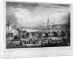 Broomielaw Bridge, Carlton Place, Clyde St., Glasgow, engraved by Joseph Swan, 1830 by John (after) Fleming