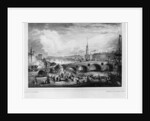 Broomielaw Bridge, Carlton Place, Clyde St., Glasgow, engraved by Joseph Swan, 1830 by John (after) Fleming