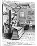 The Bindery of Laurens Janszoon Koster by Pieter Jansz (after) Saenredam