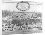 The Frost Fair of the winter of 1683-84 on the Thames, with Old London Bridge in the Distance. c.1684 by English School