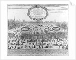 The Frost Fair of the winter of 1683-84 on the Thames, with Old London Bridge in the Distance. c.1684 by English School