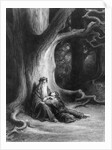 The Enchanter Merlin and the Fairy Vivien in the forest of Broceliande by Gustave (after) Dore