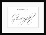 Signature of King George III by English School