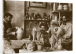 The Martin brothers in the studio at the Southall Pottery by English Photographer