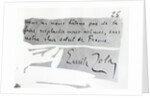 Signature of Emile Zola by Anonymous