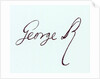 Signature of George II by Anonymous