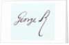 Signature of George II by Anonymous