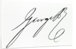 Signature of George IV by Anonymous