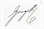 Signature of George IV by Anonymous