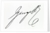 Signature of George IV by Anonymous