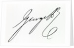 Signature of George IV by Anonymous