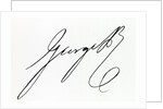 Signature of George IV by Anonymous