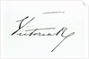 Signature of Queen Victoria (pen and ink on paper by Anonymous