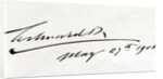 Signature of King Edward VII, May 29th 1906 by Anonymous