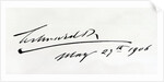Signature of King Edward VII, May 29th 1906 by Anonymous