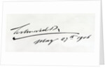 Signature of King Edward VII, May 29th 1906 by Anonymous