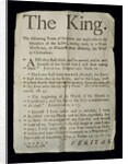 Broadsheet discussing the Madness of King George III, 1788 by English School