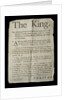Broadsheet discussing the Madness of King George III, 1788 by English School