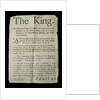 Broadsheet discussing the Madness of King George III, 1788 by English School