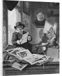 Rembrandt in his studio by Jan Stolker