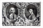 Canaletto and Antonio Visentini, engraved by Visentini by Giambattista (after) Piazzetta