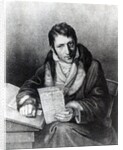 Charles-Joseph Panckoucke holding a copy of 'Le Moniteur Universel' by French School
