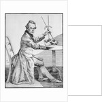 Self Portrait holding callipers over a mask, c.1768-70 by Thomas Patch