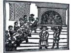 Christmas Entertainment, an illustration from 'A Book of Roxburghe Ballads' by English School