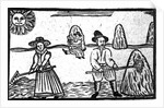 A Harvesting Scene, an illustration from 'A Book of Roxburghe Ballads' by English School