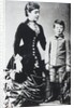 Winston Churchill with his mother, Lady Randolph Churchill by English Photographer