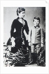 Winston Churchill with his mother, Lady Randolph Churchill by English Photographer