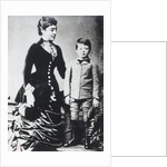 Winston Churchill with his mother, Lady Randolph Churchill by English Photographer